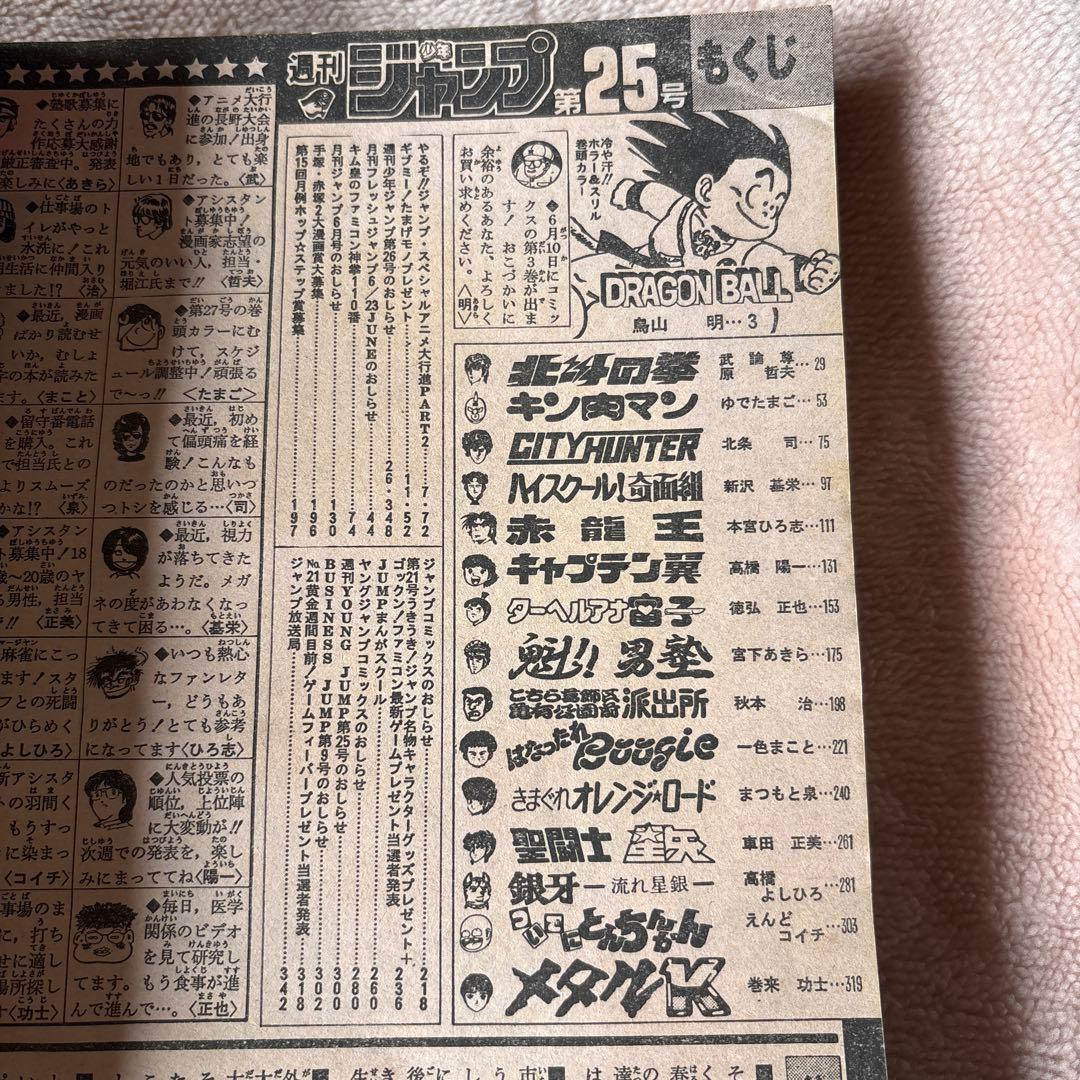 週刊少年ジャンプ 25号 1986年 8月2日号 集英社