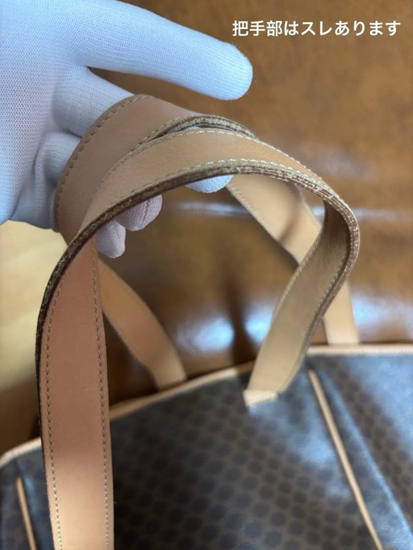 CELINE セリーヌ マカダム柄 トリオンフ トートバッグ ブラウン