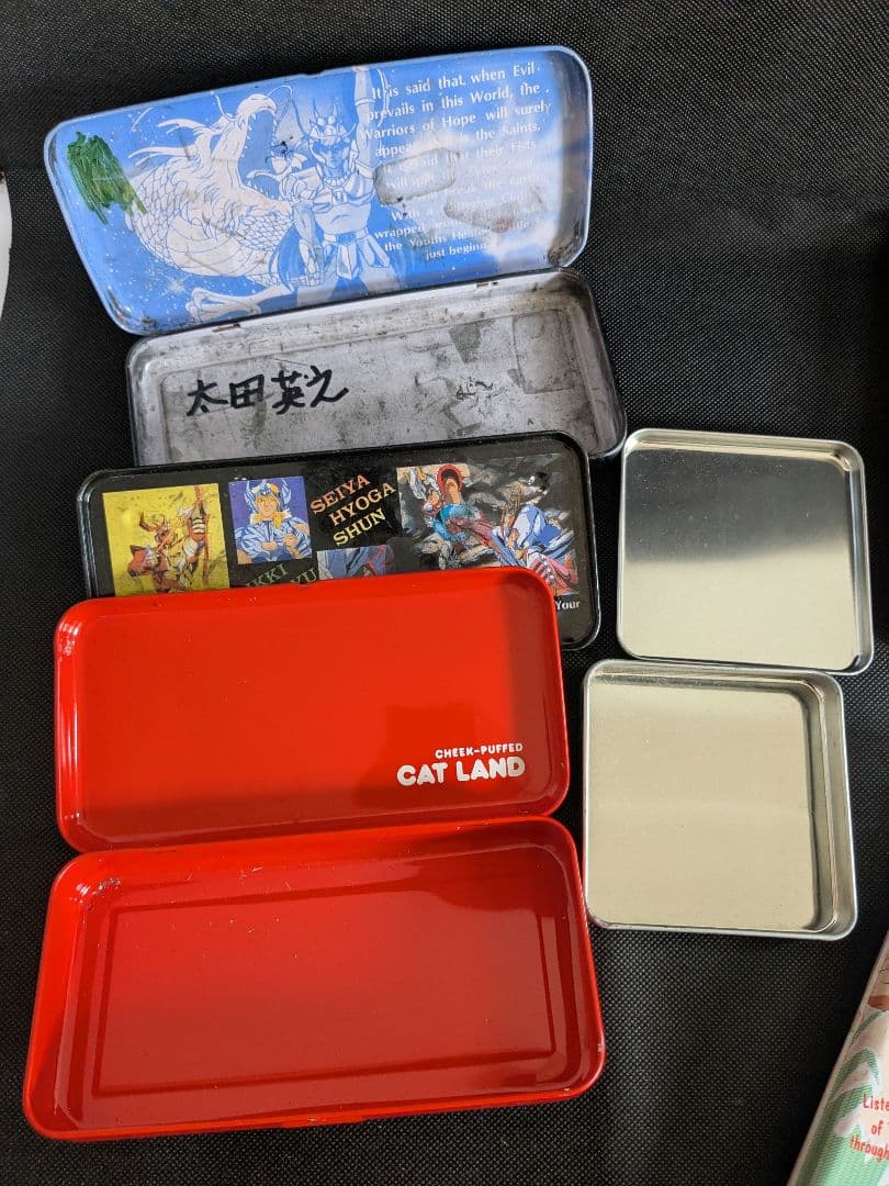 昭和レトロ 缶 ペンケース まとめ売り キャラクター 聖闘士星矢