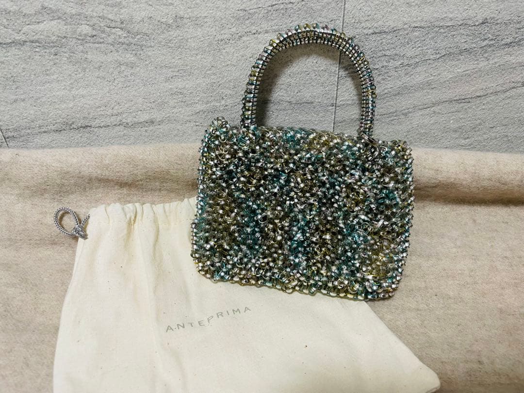ANTEPRIMA アンテプリマ ビーズハンドバッグ ミニバッグ 結婚式 スマホ