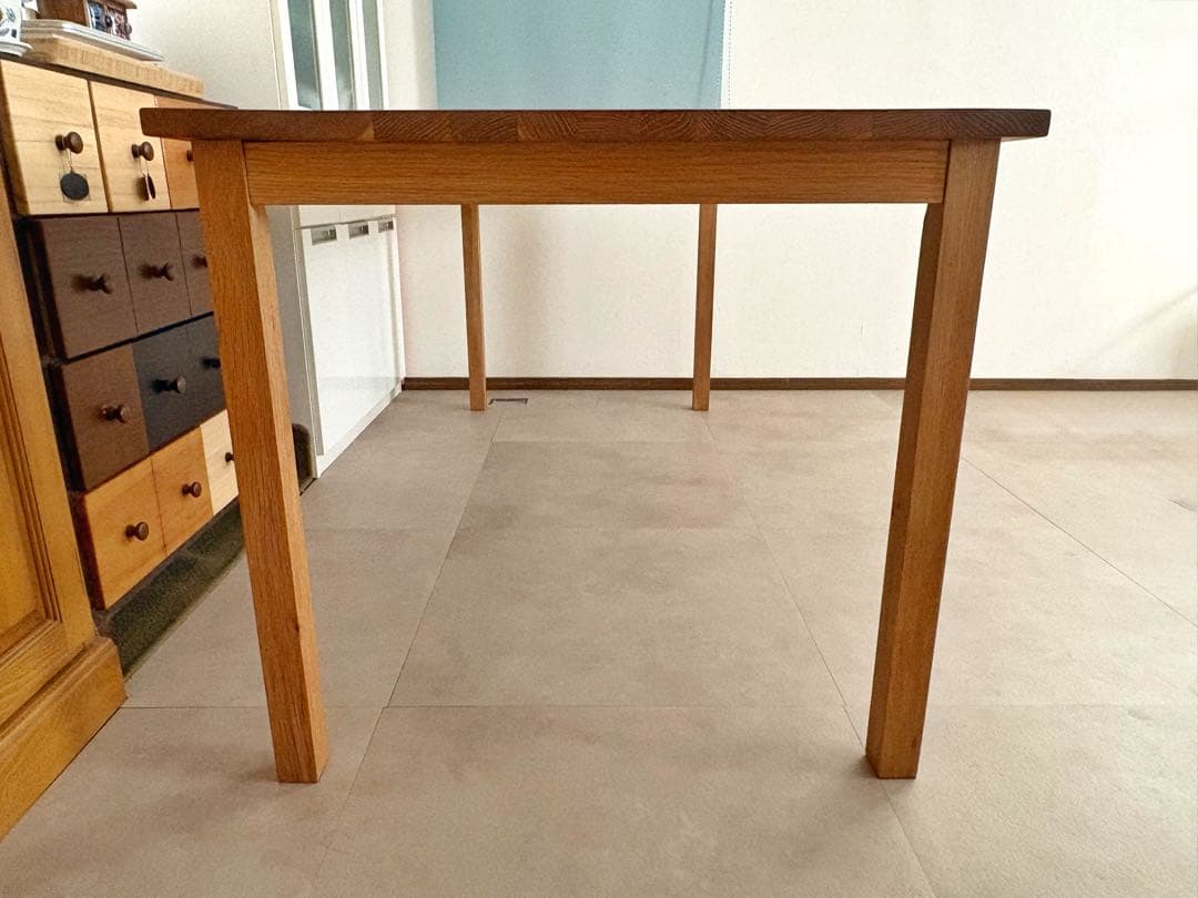 ダイニングテーブル180cm 無印良品 廃版 オーク材 無垢 オイル塗装