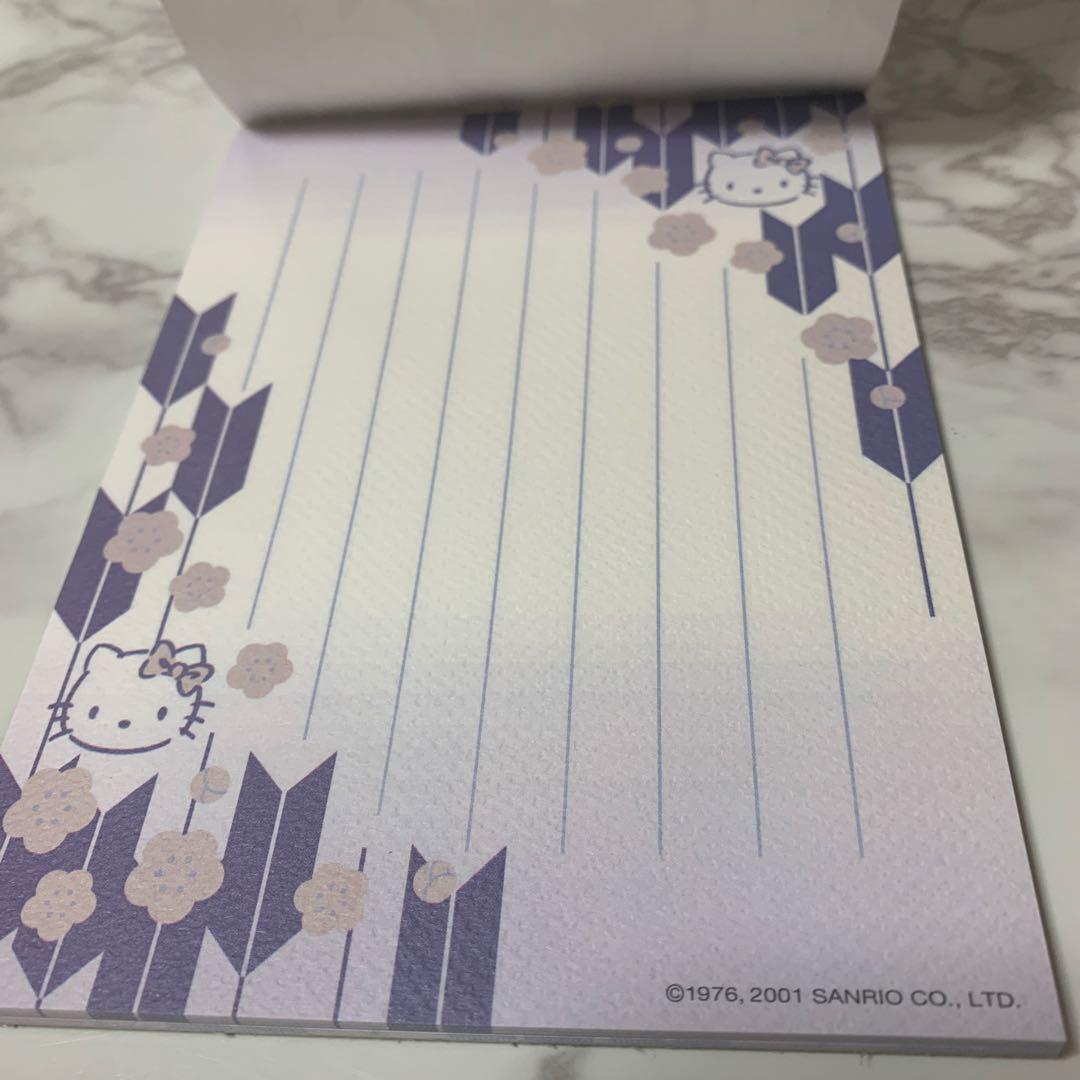 vivitix ハローキティ 2001年 梅矢絣柄キティ 便箋メモ帳 大正レトロ