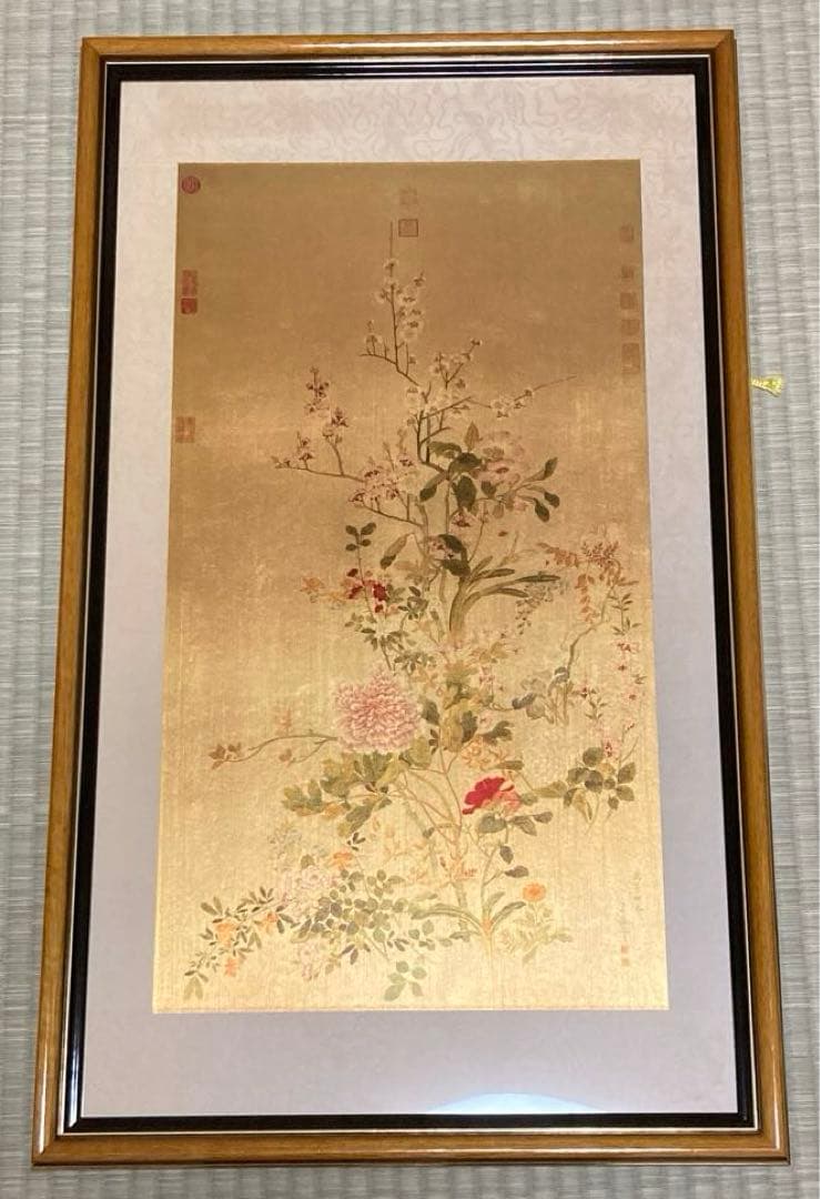 d*9様 台湾 故宮博物院 額入り絵画 清錢維城畫萬
