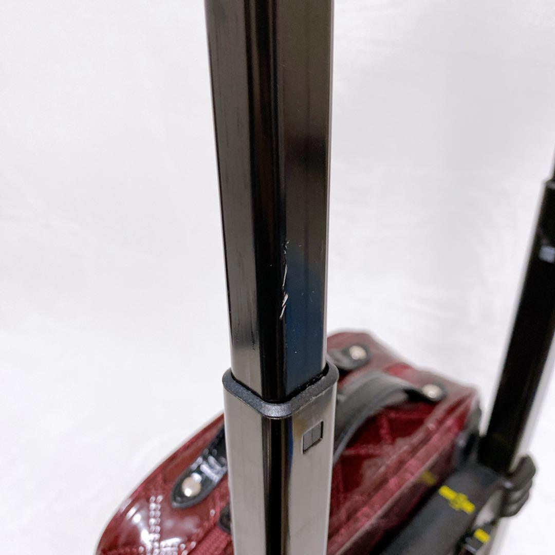 SWANY エマイロ エナメル ショッピングカート ボルドー ストッパー付 4輪