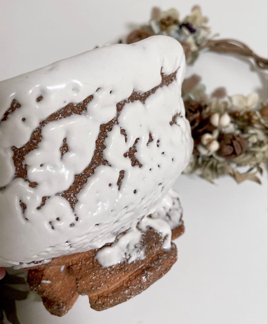 萩焼 山根清玩 鬼萩 割高台 新品 光彩庵 抹茶碗 陶器 茶器 茶道 - メルカリ