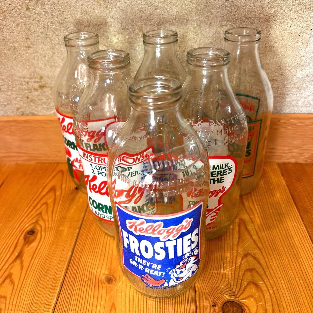 80年代 ケロッグ ボトル 牛乳瓶 セット コーネリアス トニータイガー