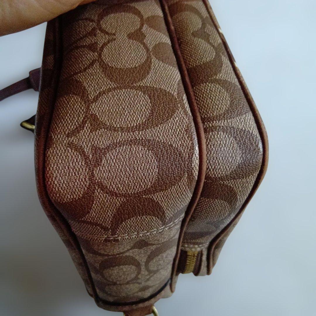 Coach ストライプデザイン ショルダーバッグ