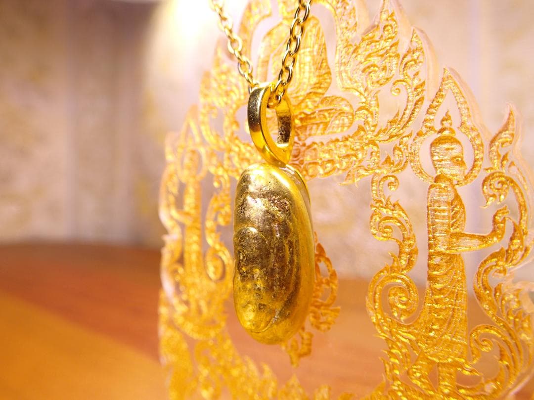 ❇金色の鉱石⭐️レクライ♋ネックレス♌神の宝石♉タイのお守り