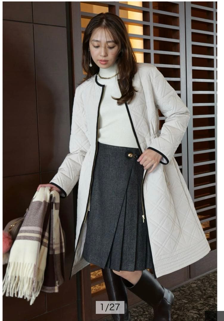 JUSGLITTYサイドプリーツミニスカート 黒　S