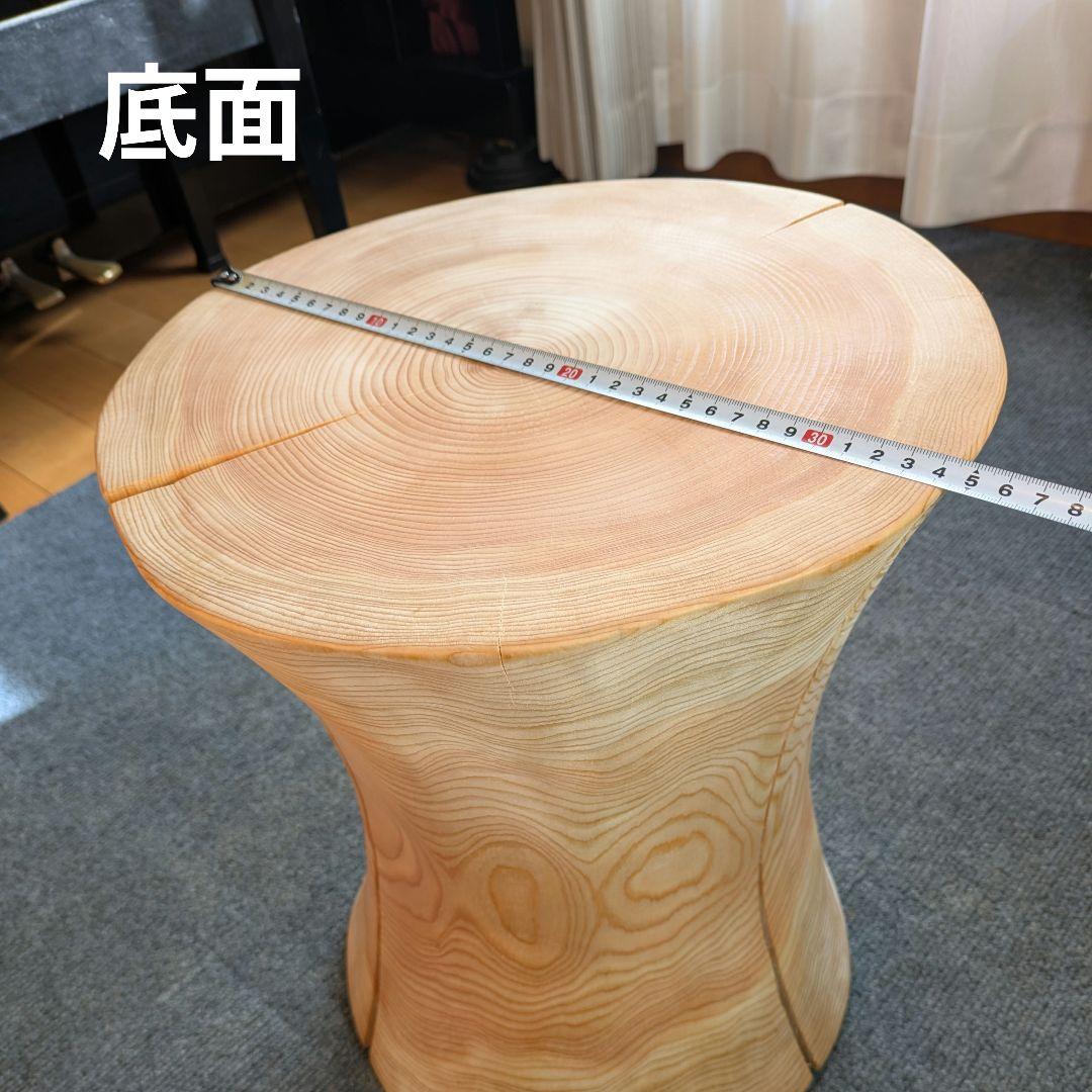 outdoorman　檜⑤　丸太　椅子　スツール　高さ約40㎝