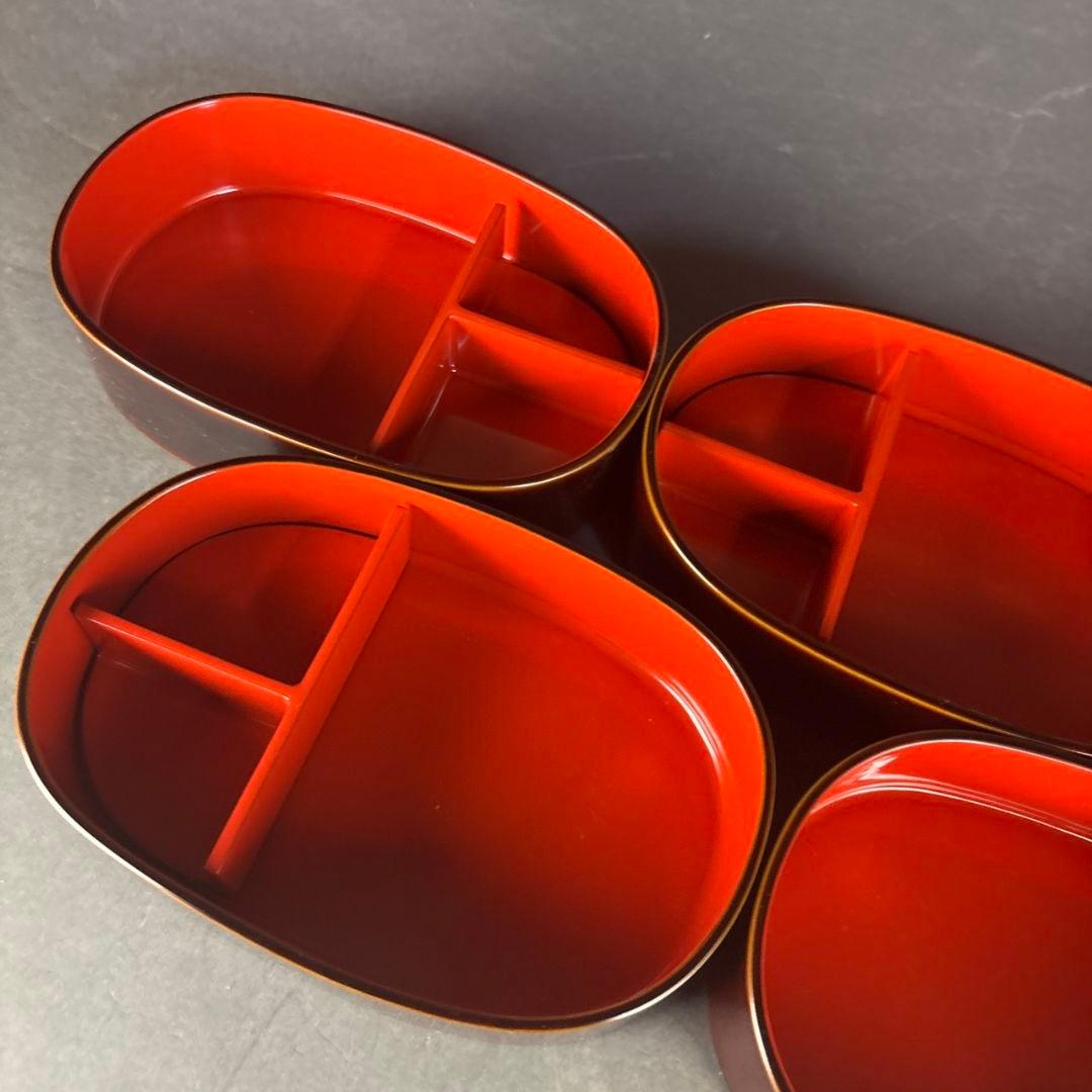 輪島塗　小判弁当箱　5点