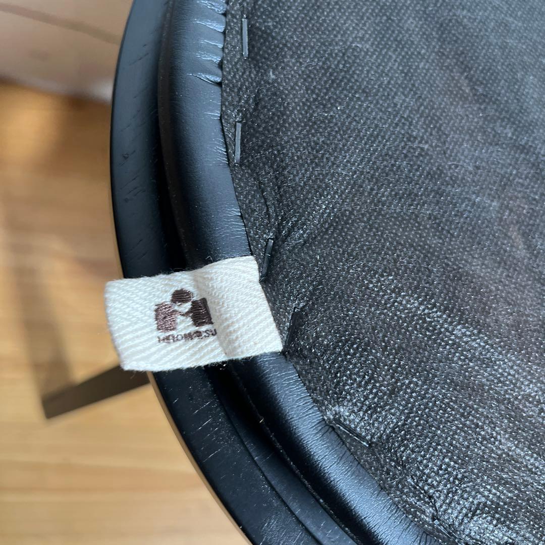 広松木工　LUME スツール　回転式　サイドテーブル　ミニクッション