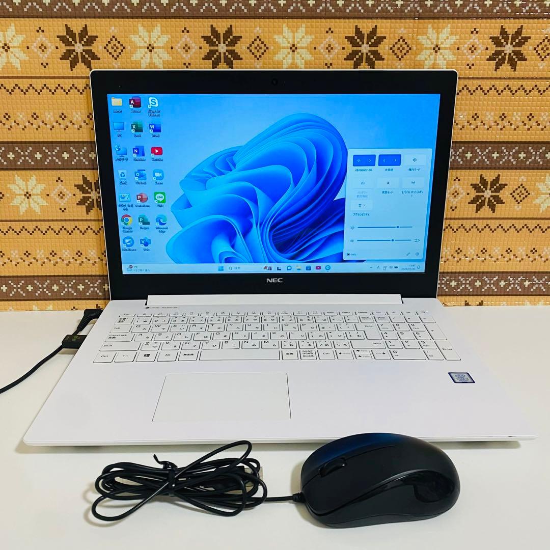 Y93 NECノートパソコンSSD第7世代Windows11オフィス2024付き - メルカリ