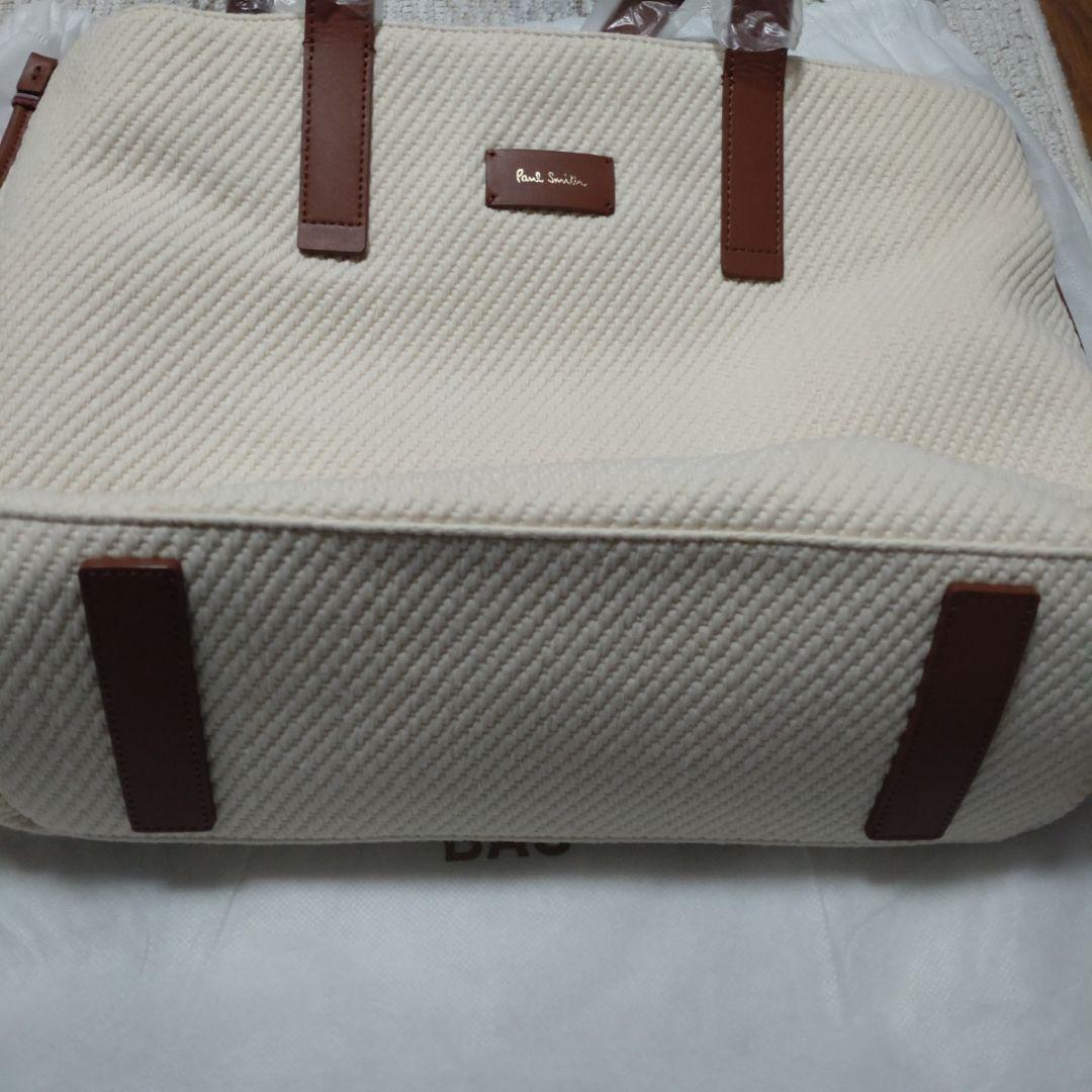 アイボリー キャンバス ビジネスバッグ　ポールスミス　新品未使用　タグ付き