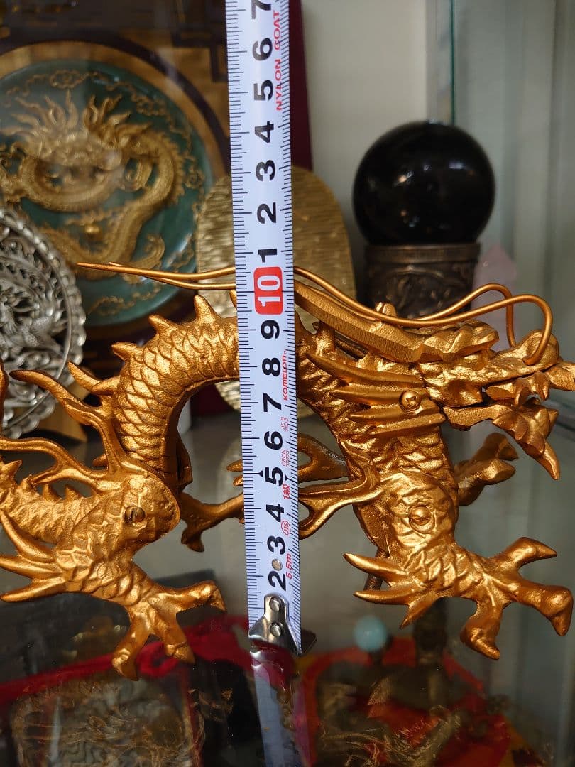 開運 龍 龍神 龍神兜 金色エンブレム 【メタル製】