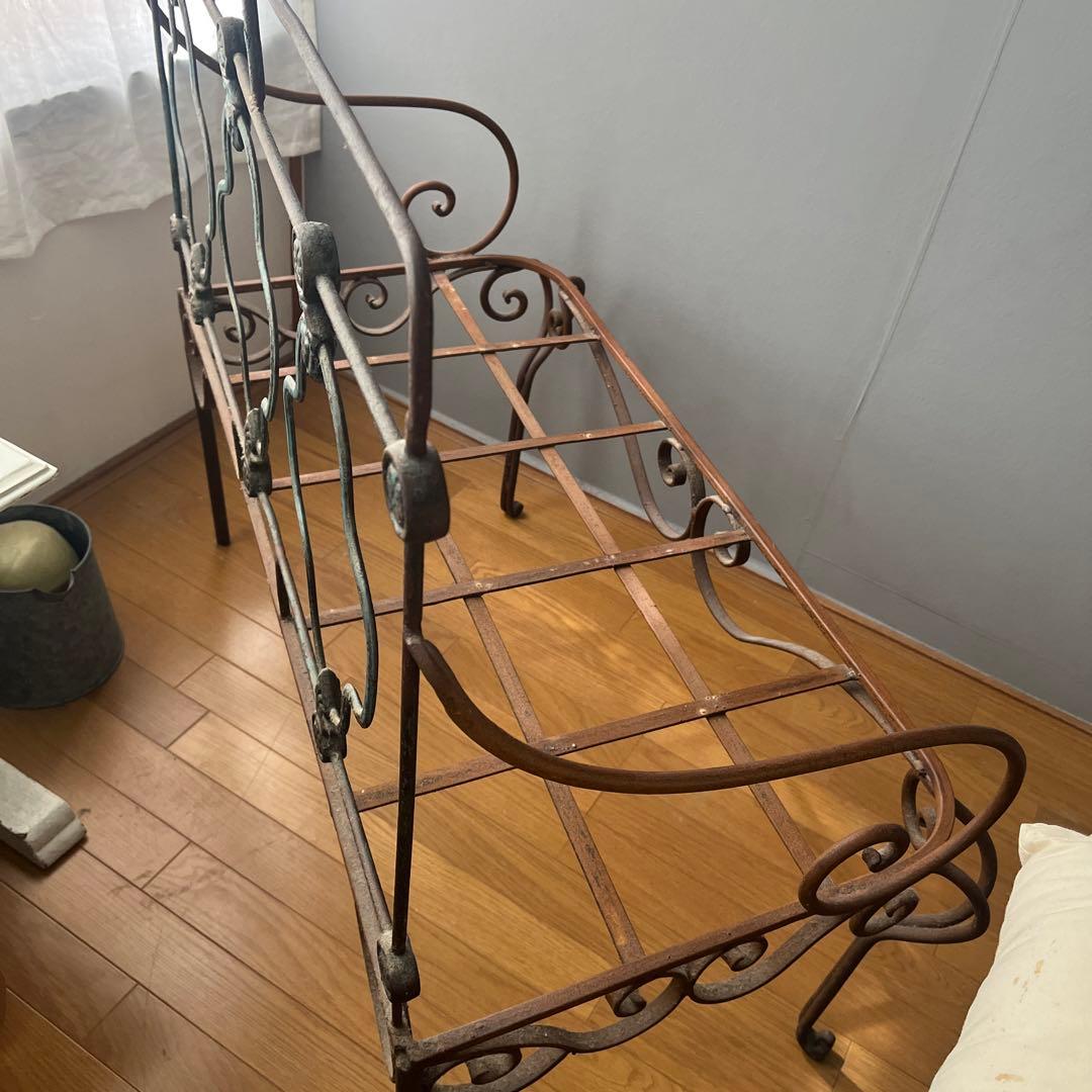 アンティーク　アイアン　ソファ　フレームのみ　引き取りも可