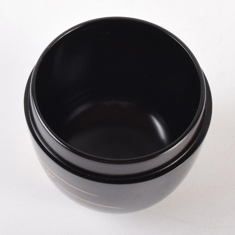 おんちゃん茶道具　大内塗　岡田忠亮作　金蒔絵花文　棗　共箱　V　7021