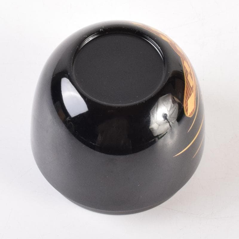 おんちゃん茶道具　大内塗　岡田忠亮作　金蒔絵花文　棗　共箱　V　7021