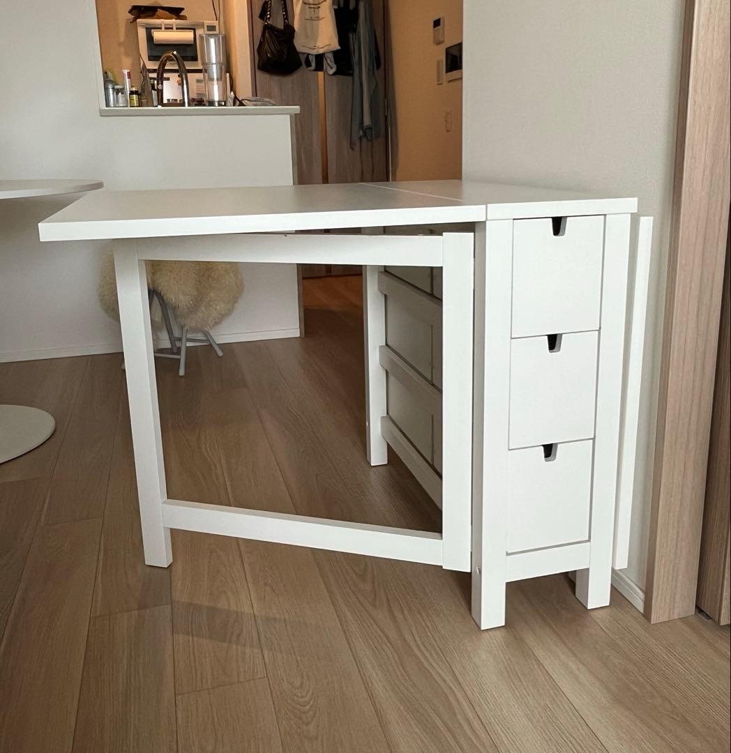 *ICORA* IKEA NORDEN 折り畳みテーブル　ホワイト