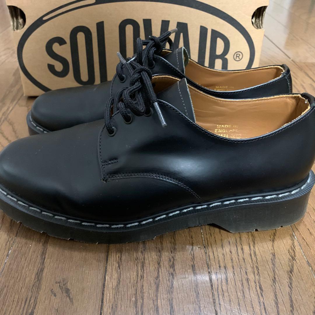 箱付・美品✨ SOLOVAIR ソロヴェアー プレーントゥ 3ホール UK6½