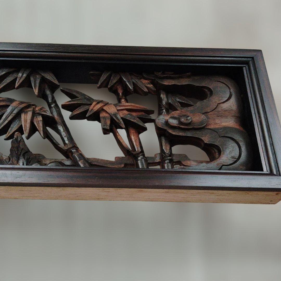 縞黒檀 欄間オープン仕上げ