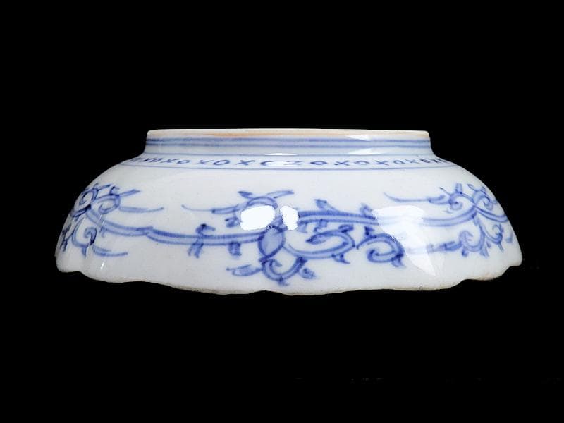 古伊万里　色絵　桃に花の図　膾皿　５客　N1556AS-CAw