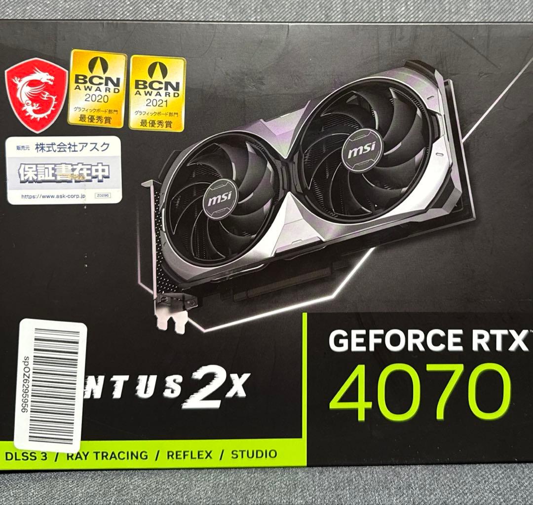 グラフィックボード・グラボ・ビデオカード GeForce RTX4070 VENTUS 2X 12G OC Amazon | MSI GeForce RTX 4070 VENTUS 2X 12G OC グラフィックス