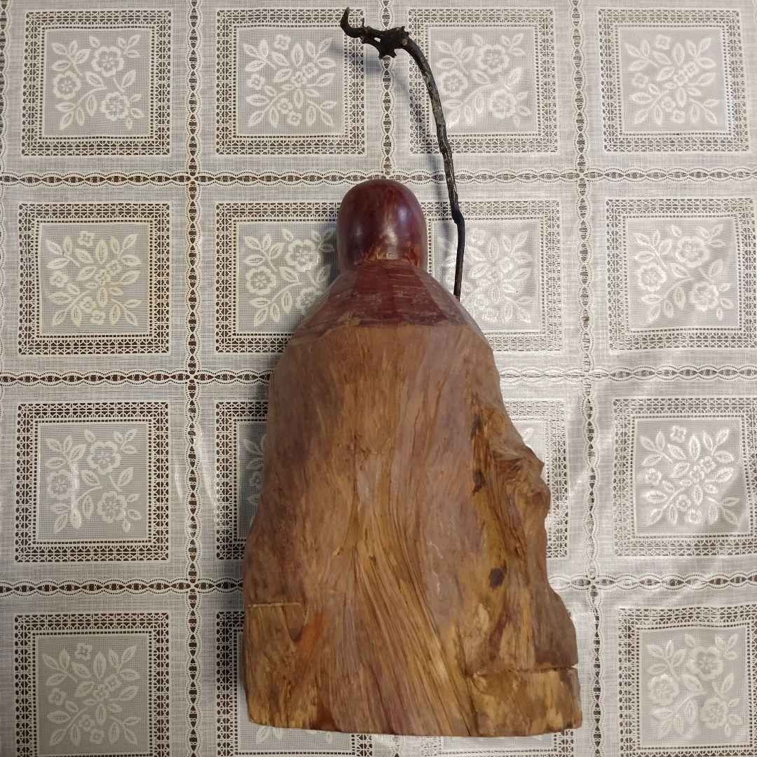 一刀彫『福禄寿寿老人』逸品、高さ42cm(如意棒含)