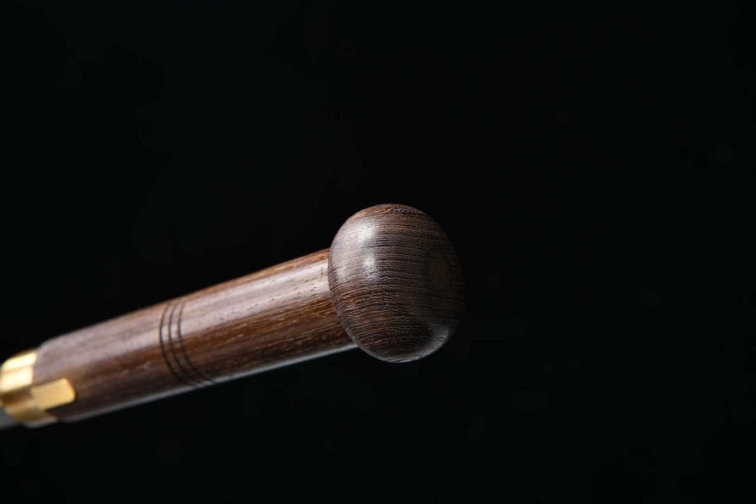 花梨木蒜模様鋼手杖剣 模造刀 居合刀 武士道 武蔵 鑑賞用 手鍛造打