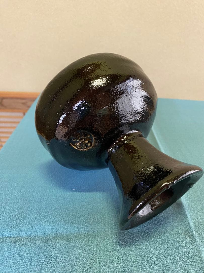 茶道具/楽茶碗 佐々木松楽 馬上杯 黒楽 松楽窯 - メルカリ