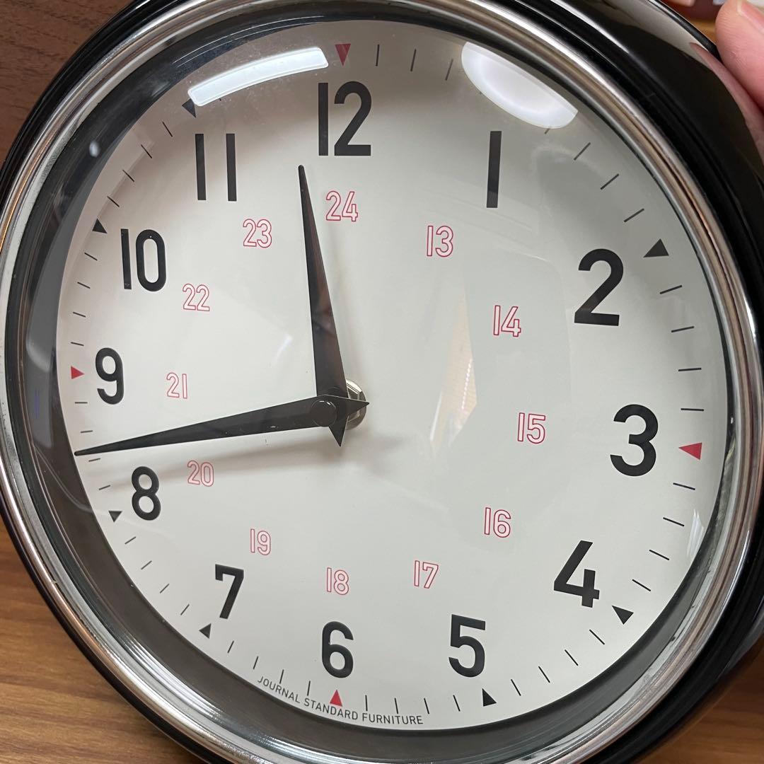【希少】ジャーナルスタンダード 掛け時計 黒 GENT WALL CLOCK