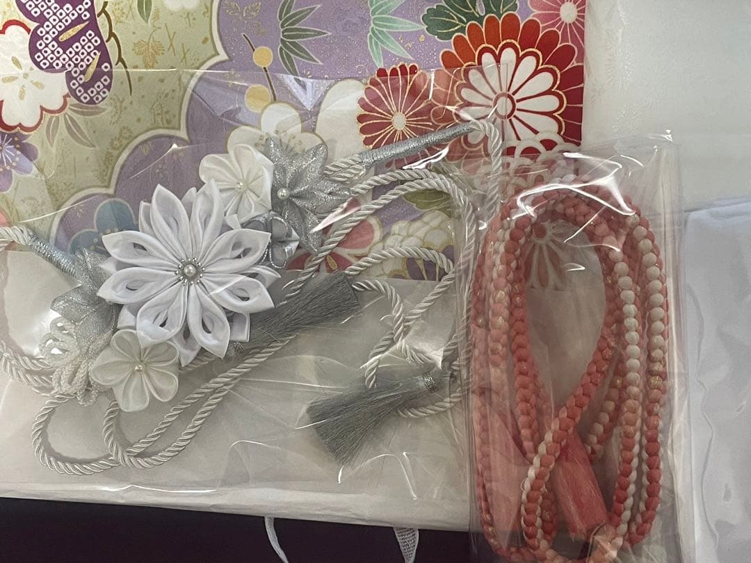 専用 振袖 着物 ピンク✖️シャンパンゴールドクリーム系 刺繍 一式