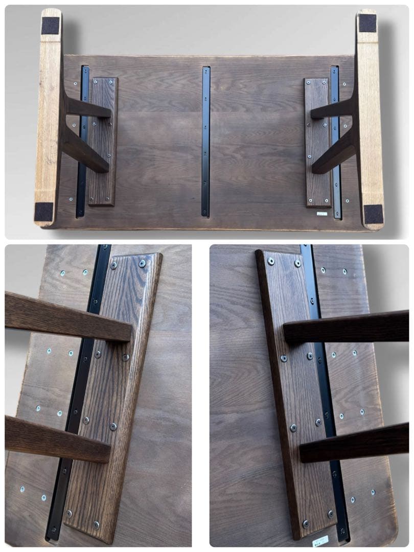 美品 浜本工芸 ダイニング テーブル オーク 無垢材 和モダン 北欧 W150