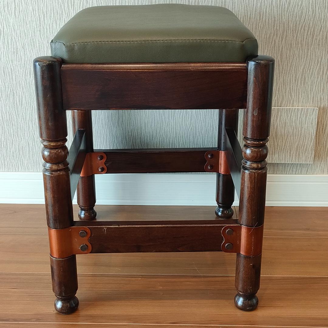 ヴィンテージ　スツール　サイドチェア　オットマン　レザー