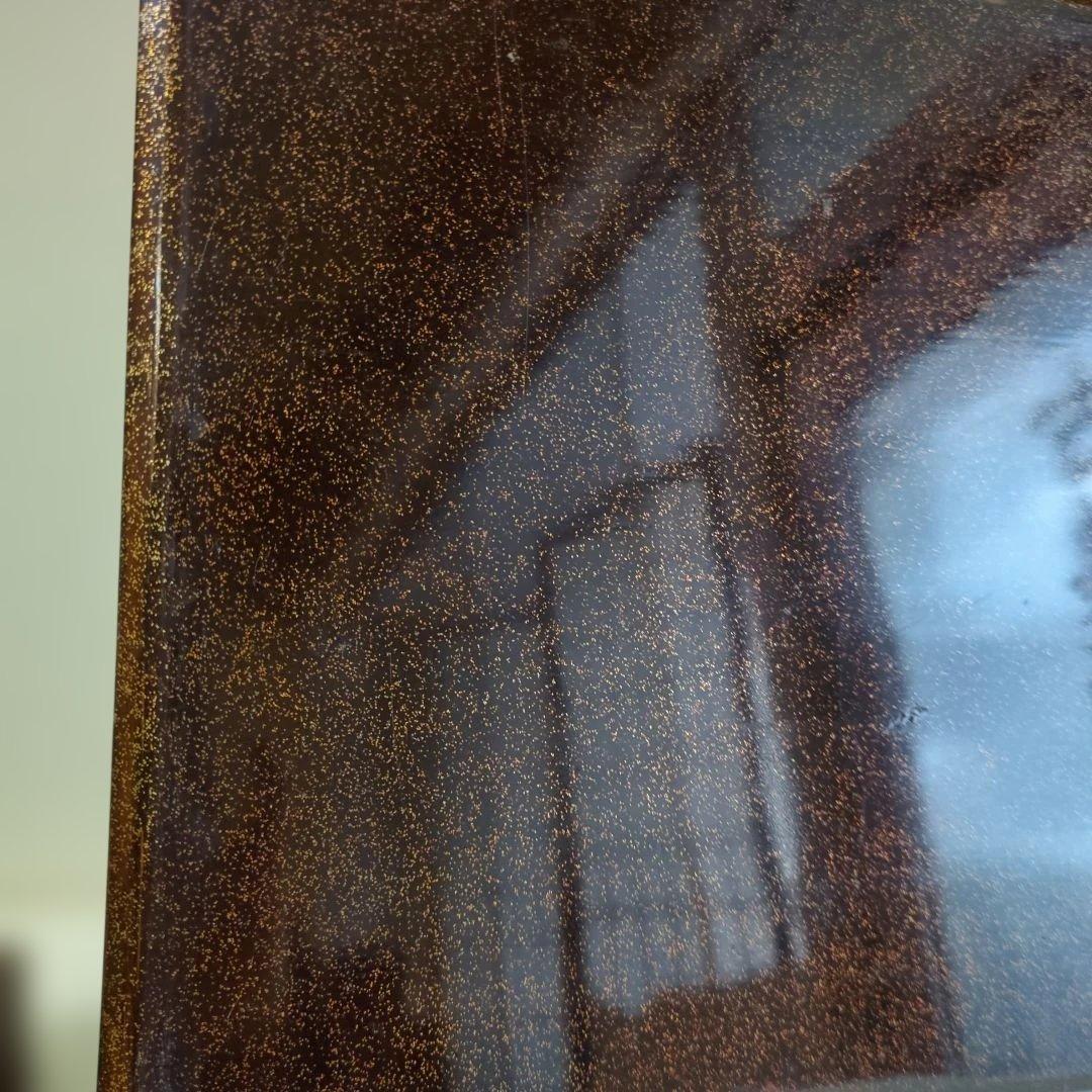 骨董　硯箱　蒔絵　紫陽花　大小　2枚組　木箱　木製　漆器