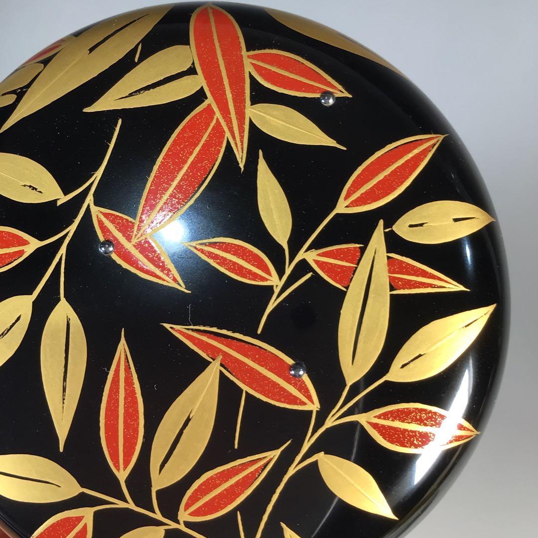 M394 棗 『蒔絵師 中出松峰作』『利休好』『笹蒔絵』『中棗』 共箱