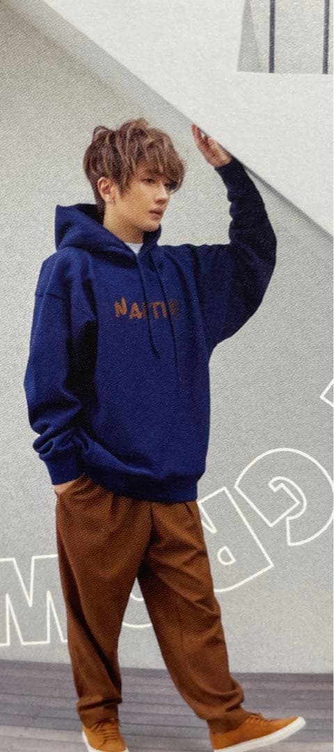ナップタイム naptime. Nissy パーカー オートミール ネイビー - メルカリ