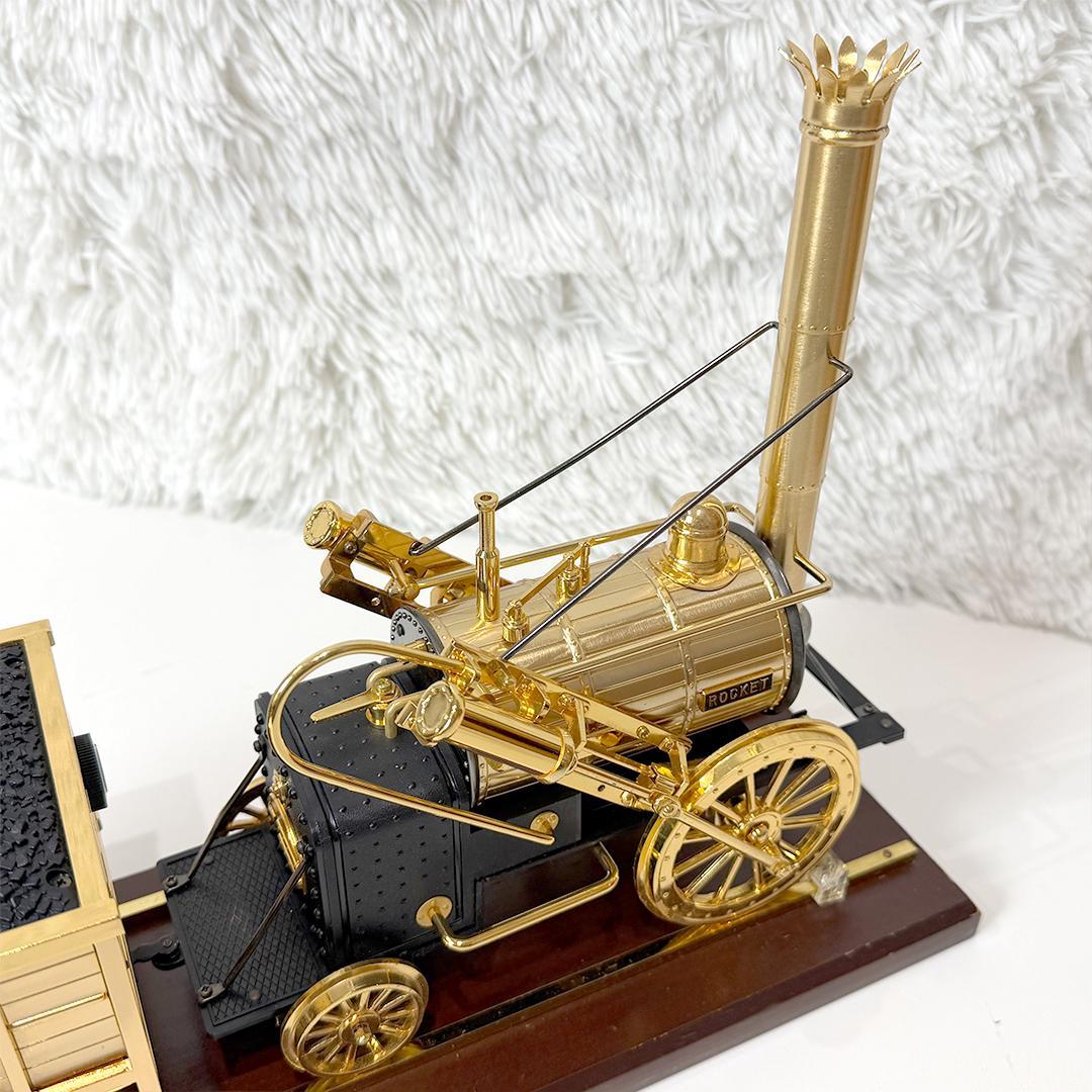 美品 ロバート・スチーブンソン 蒸気機関車 ロケット号 置時計 ケース
