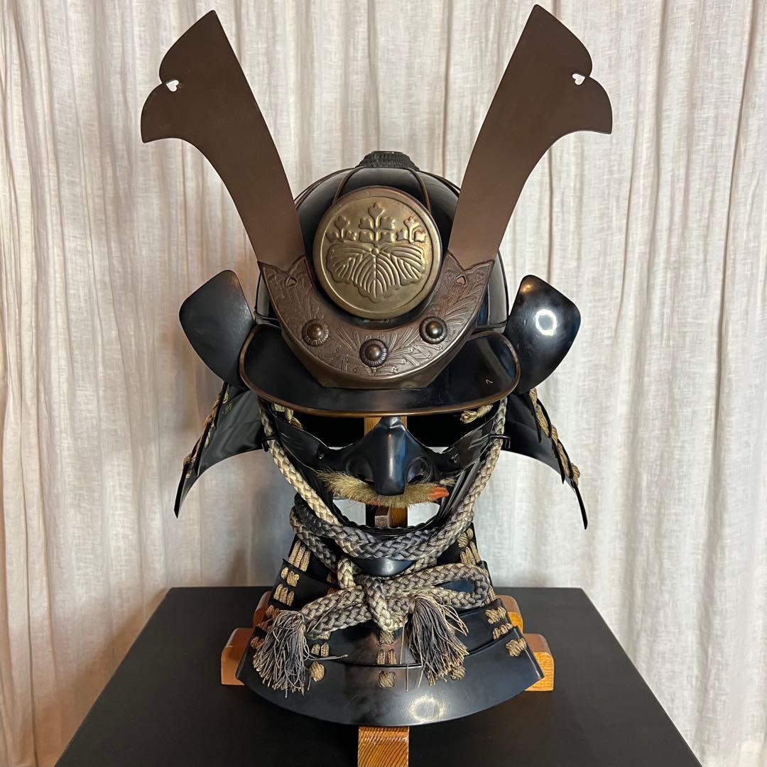 【Patra】丸武産業製【鎧•甲冑】黒色紺糸威当世具足【鎧立て•櫃付】