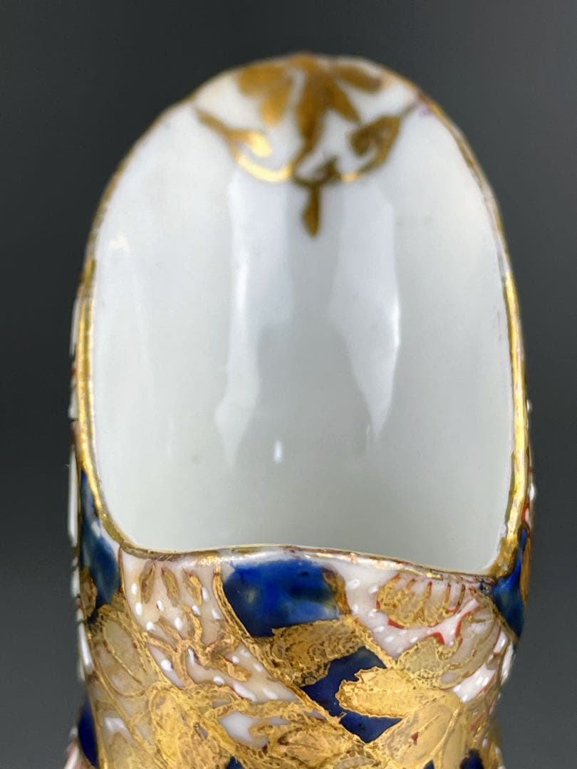 【希少】初代 加藤春光 オールドニッポン 瑠璃釉 金彩盛上 水差し ピッチャー