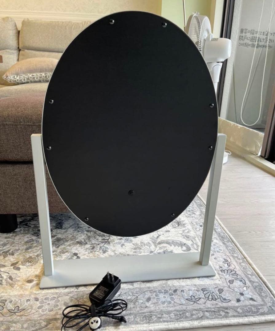 フッツェ ハリウッドミラー ラウンド L ホワイト Francfranc