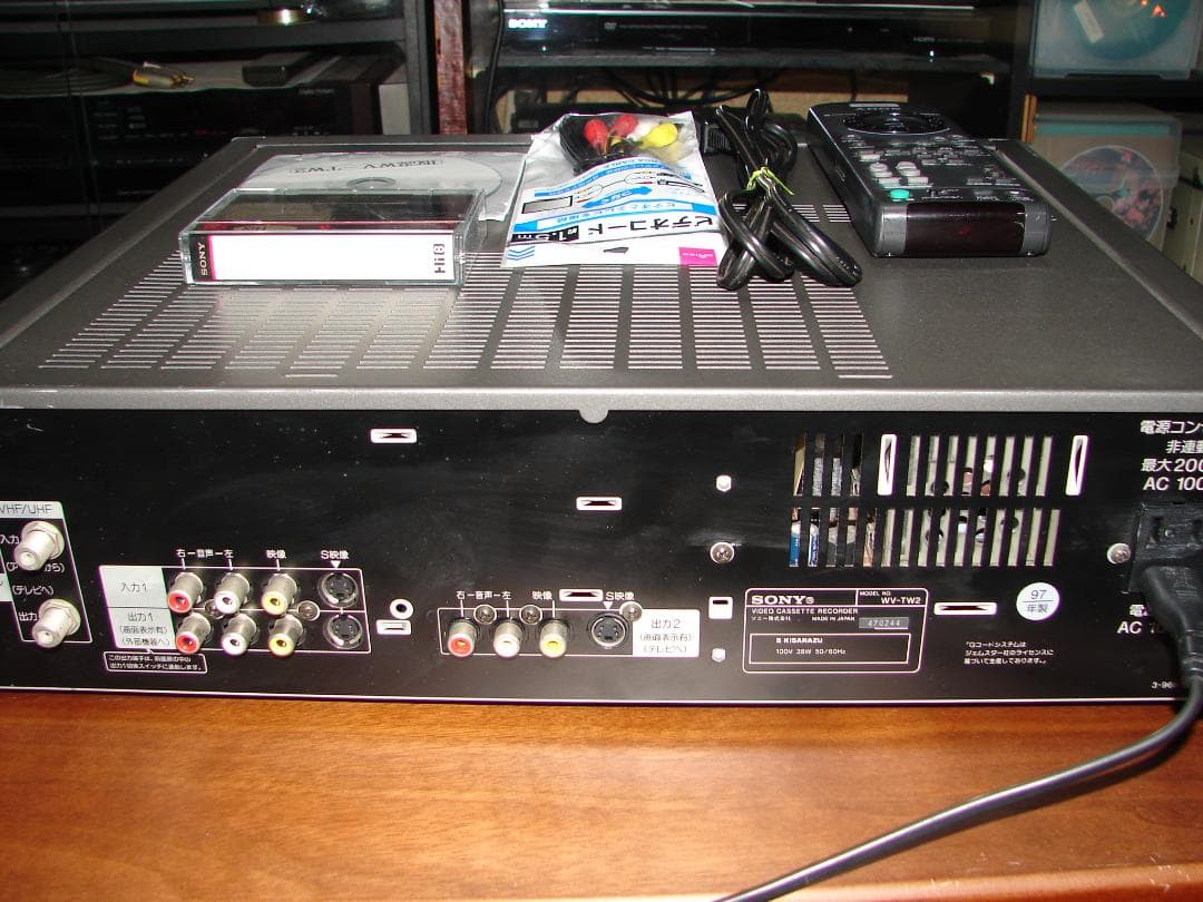 ○SONY HI8/VHS Wデッキ WV-TW2○メンテ済動作品○代用リモ