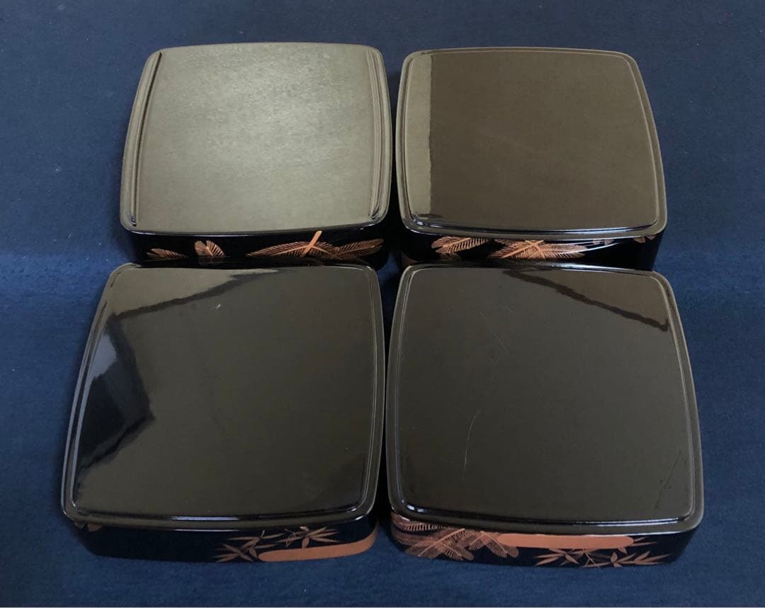 《R》輪島塗 松竹梅蒔絵 四段重 重台付 木箱 251222か2