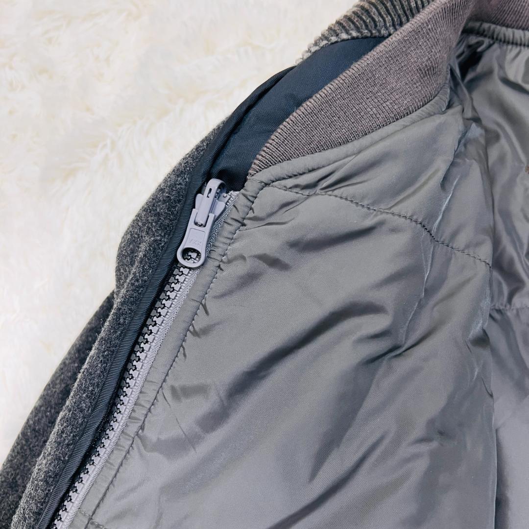 【パパス】ハンティングジャケット 中綿ライナー リバー コーディロイ 異素材 L