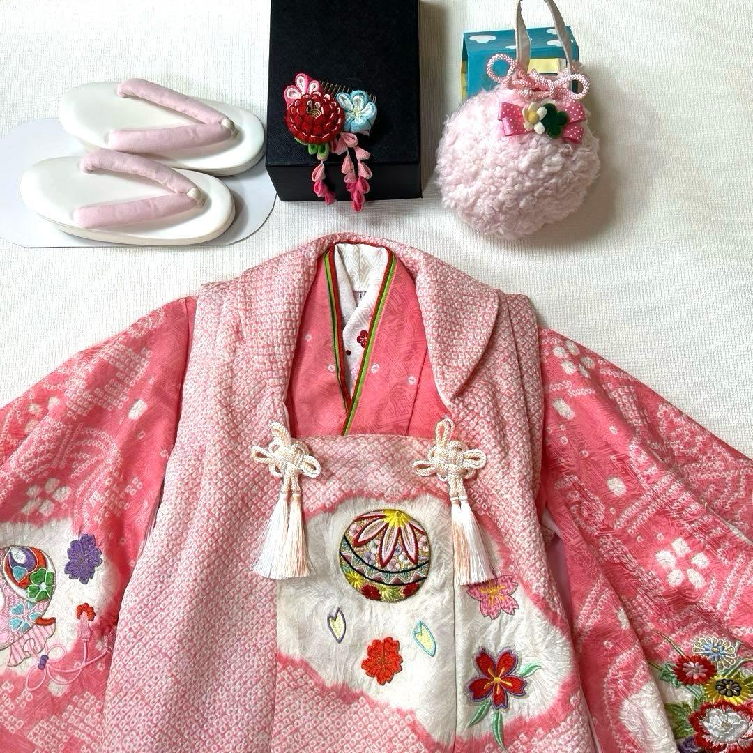 No.3 七五三　　3歳　　　正絹被布セット　　　絞り　　訳あり