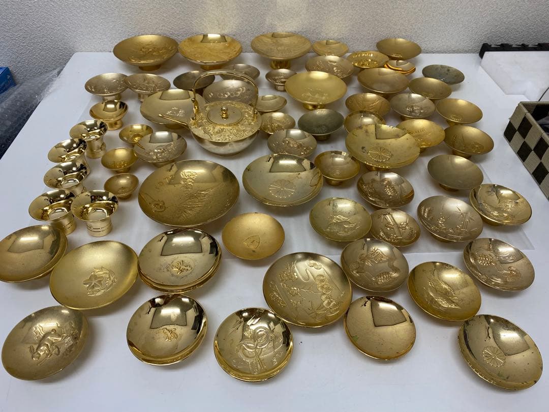 3-1909 24KGP 金盃・急須まとめ　約5.88kg