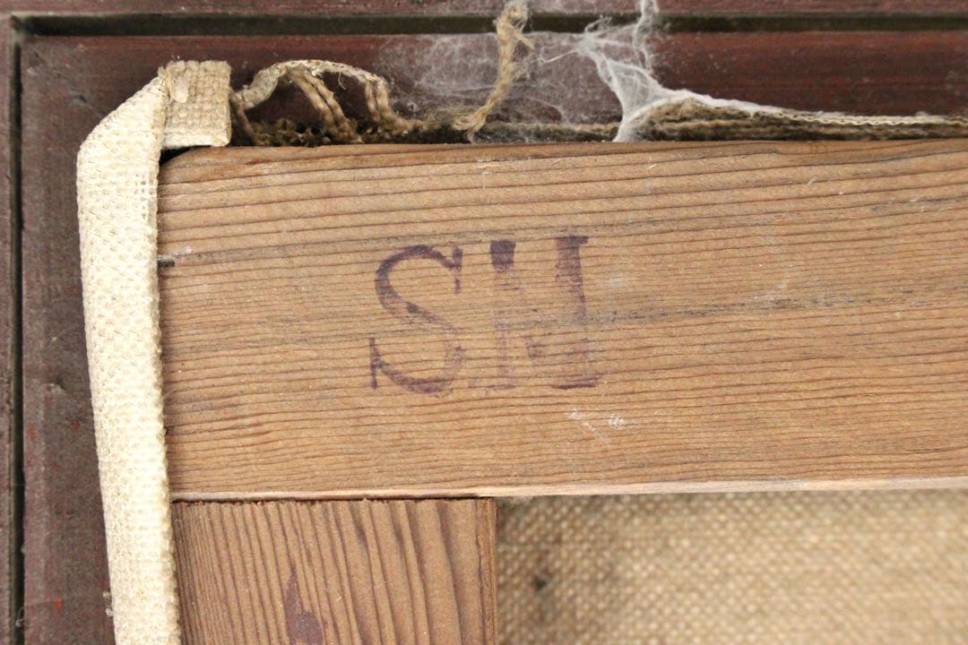 No4847 額装　宮坂昌夫　「釧路河口初冬」　油彩画　SM号　風景画　送料無料