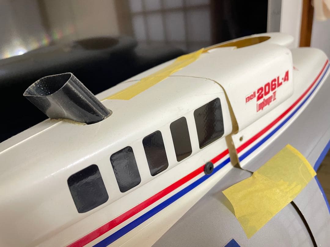 リモートID高い送料とスケールボディ込 BELL206Long ranger