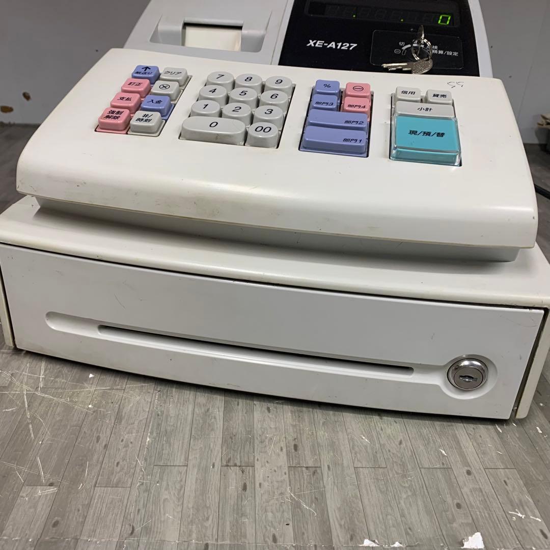 SHARP 電子レジスター XE-A127 店舗用品 レジ ドロワーキー無し