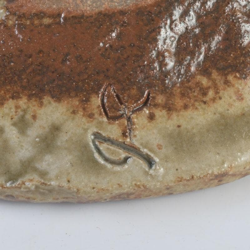 和食器 茶懐石 幸兵衛窯 灰釉 銘々皿 五客 共箱 N 9396